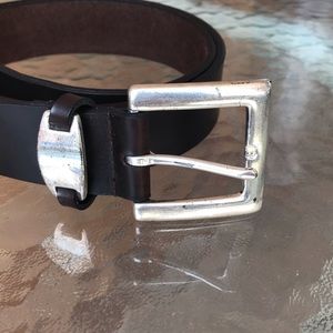 Dark Brown Belt with Silver Buckle